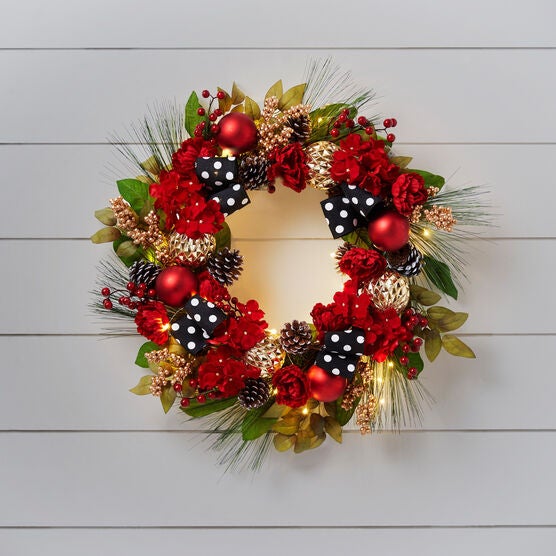 24" Pre-Lit Glam Wreath, MULTI, hi-res image number null