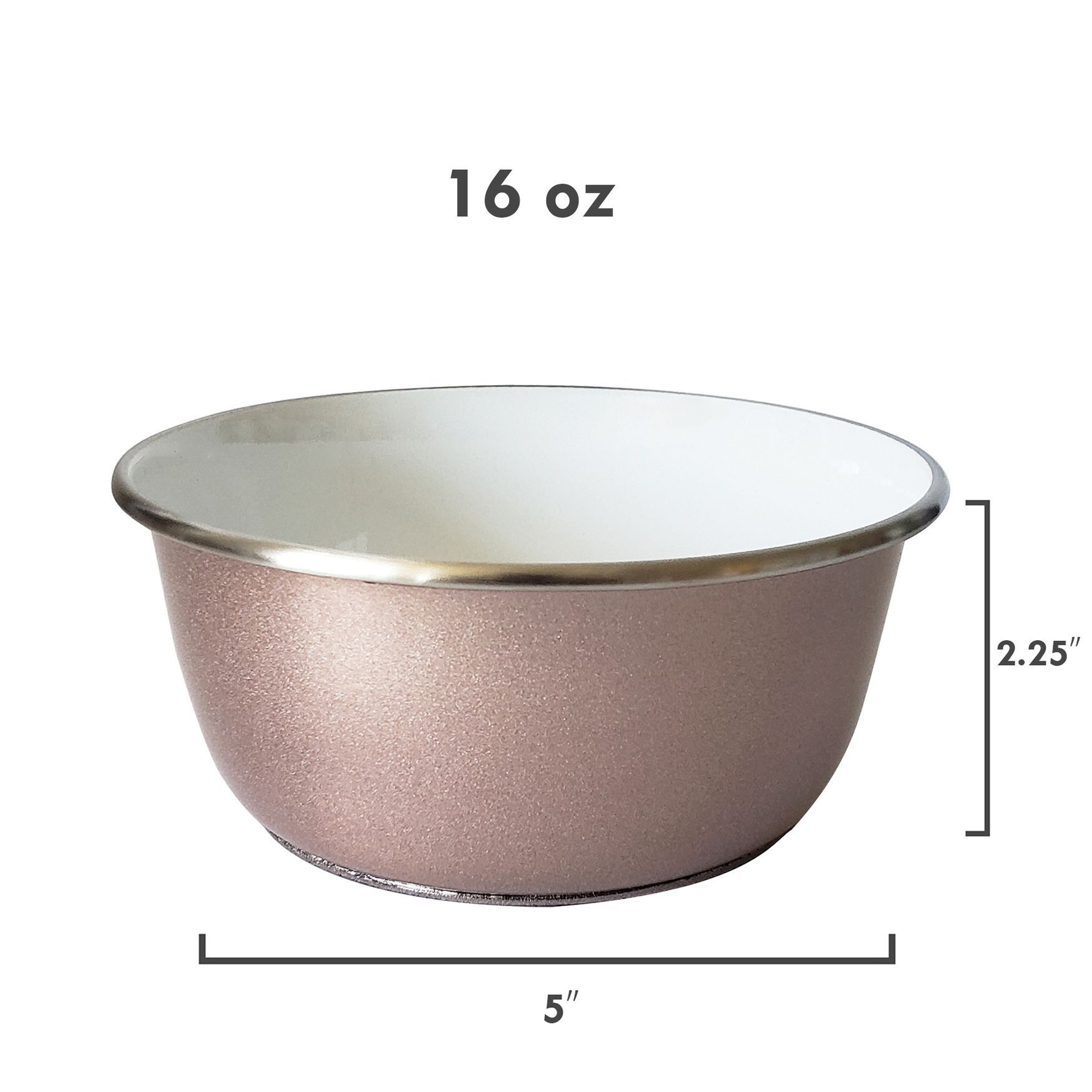 Deep Dog Bowl - Paw Print Design - Rose Gold, , on-hover image number 1