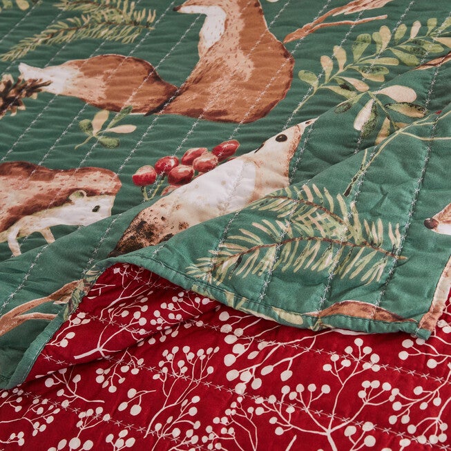 Willow Novelty Forest Friends Quilt Set, Holiday, 3-Piece , HOLIDAY, alternate image number null