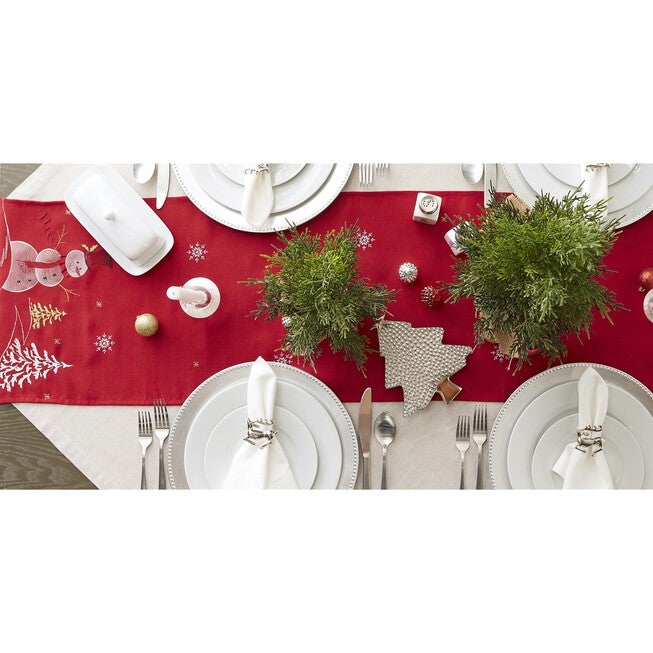 Embroidered Snowman Table Runner, , alternate image number 5