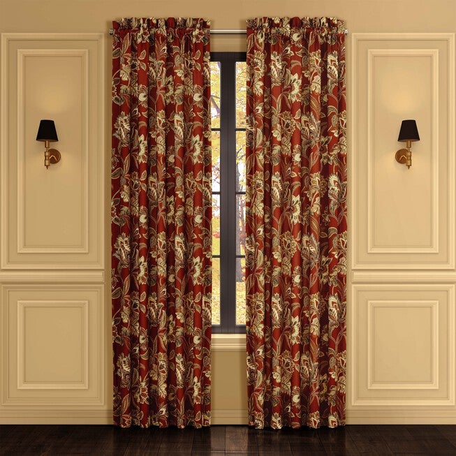 Montecito Red 84 Inch Window Panel Pair | King Size