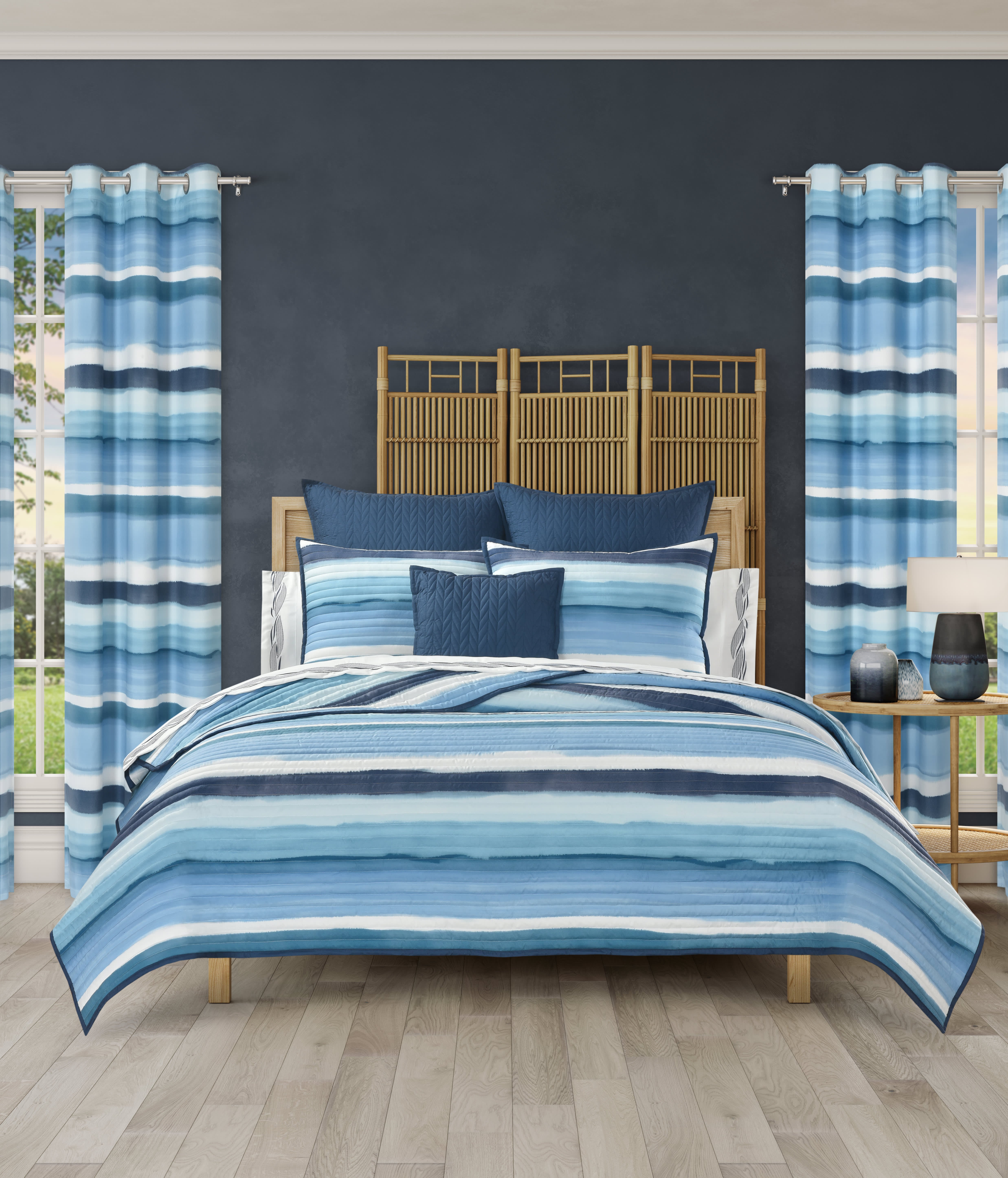Balboa 3 Piece Quilt Set, BLUE, hi-res image number null