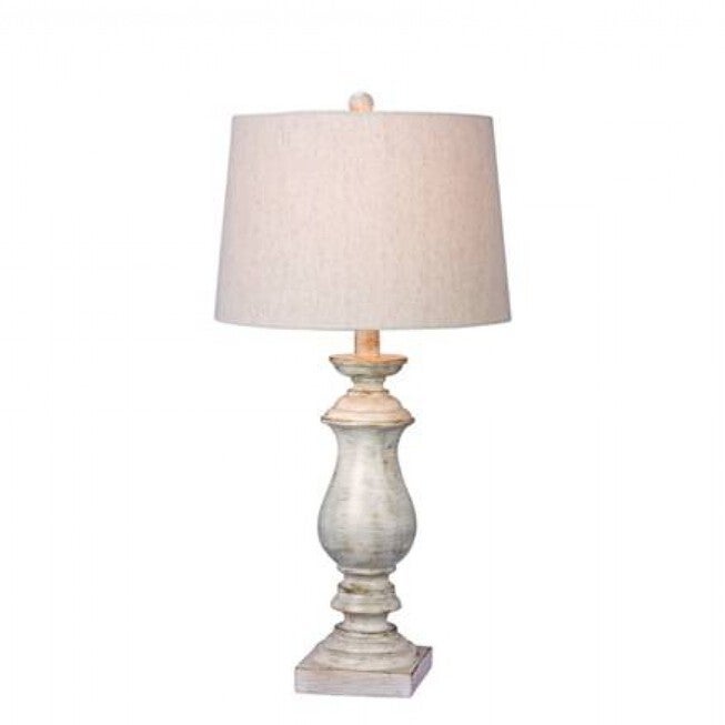 White Resin 29.5 inches Table Lamp, WHITE, hi-res image number 0
