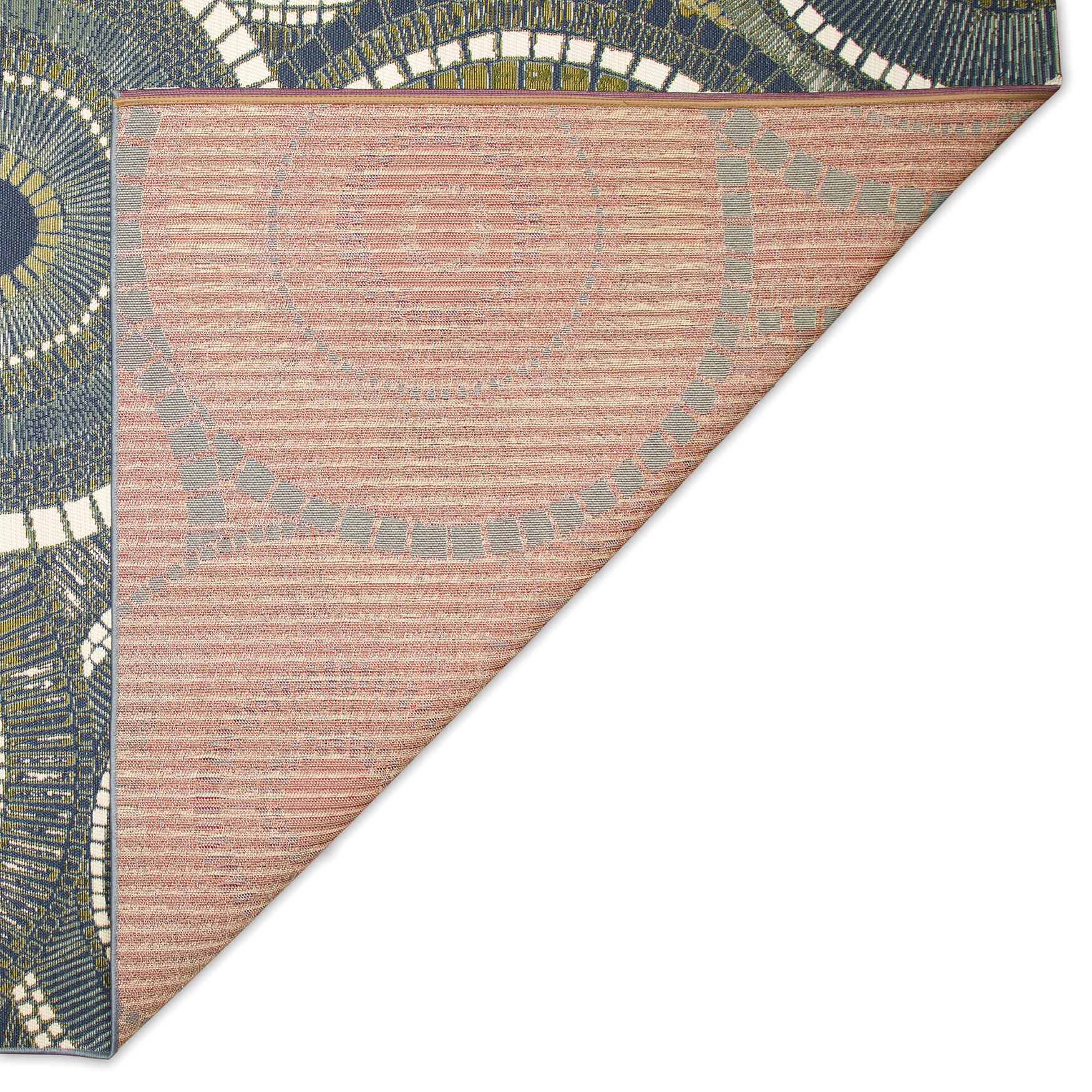 Liora Manne Marina Circles Indoor/Outdoor Area Rug Azure 6 feet 6 inches x 9 feet 4 inches, , on-hover image number 1