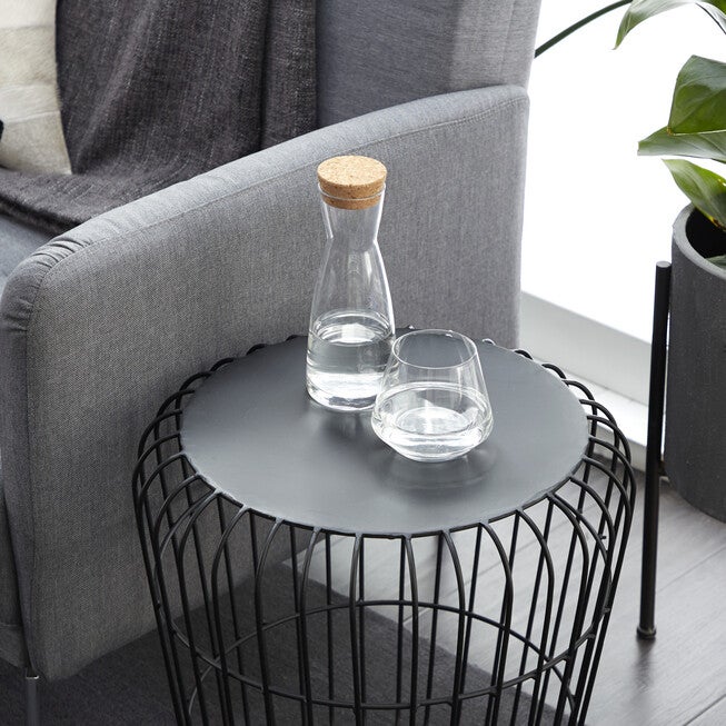 Grey Tin Industrial Outdoor Accent Table, , alternate image number 5