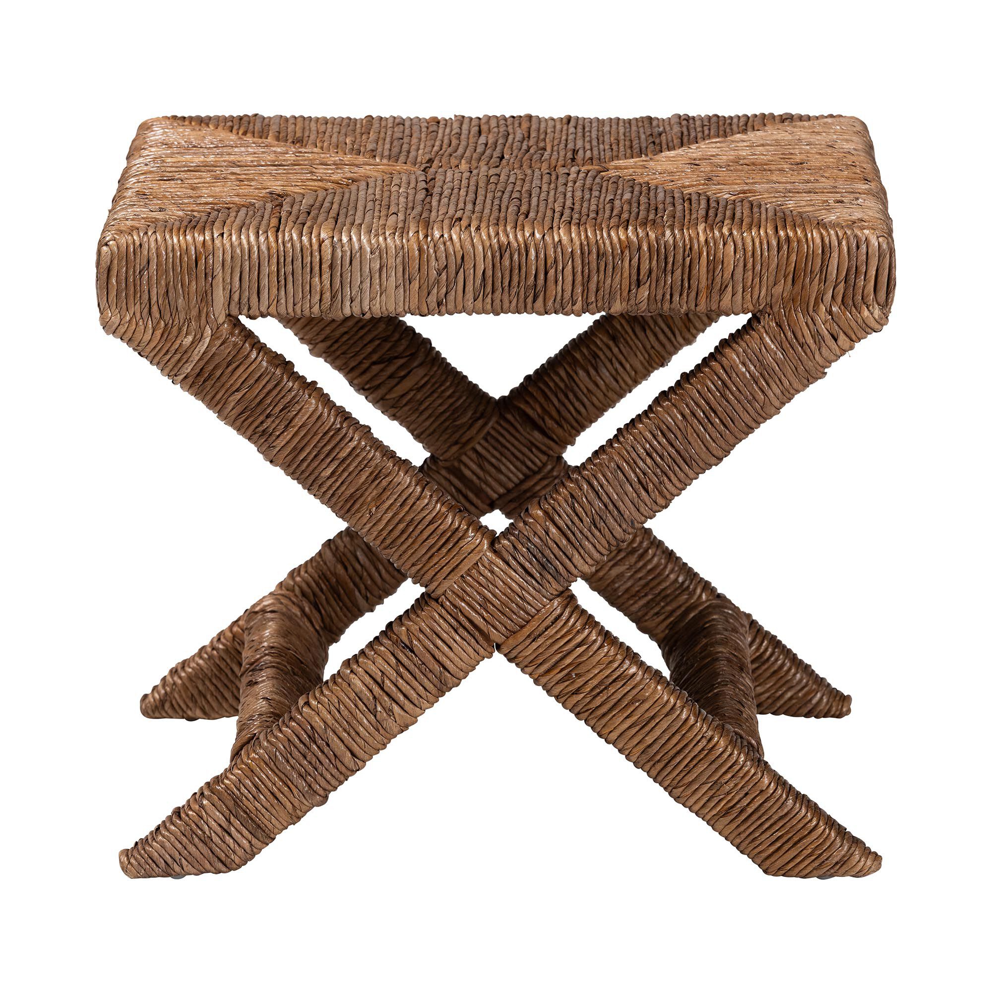 Alda Woven Seagrass Ottoman, NATURAL, alternate image number 2