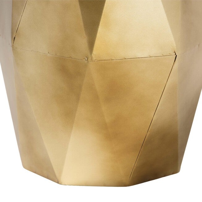 Salman Geometric Bronze Metal Accent Table, BRONZE, alternate image number null