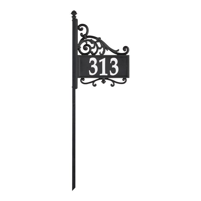 Nite Bright Acanthus Reflective Address Post Sign, , alternate image number 4