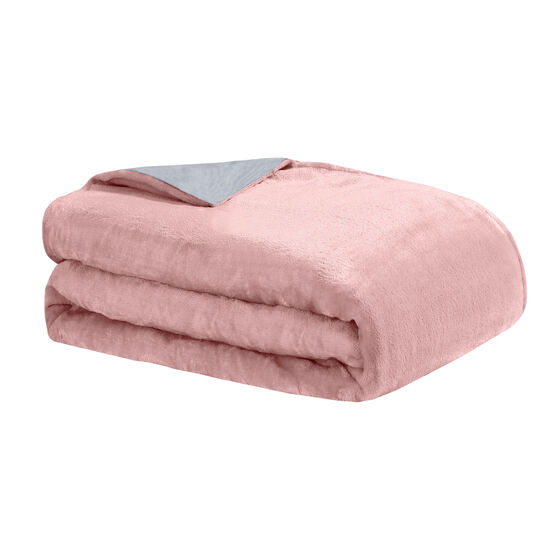 Crystal 15lb Reversible Cooling Weighted 48x72 Blanket with Removable Cover, SOFT PINK, hi-res image number null