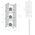 3-Shelf Folding Bookcase 14" Wide-Honey Oak, , alternate image number null