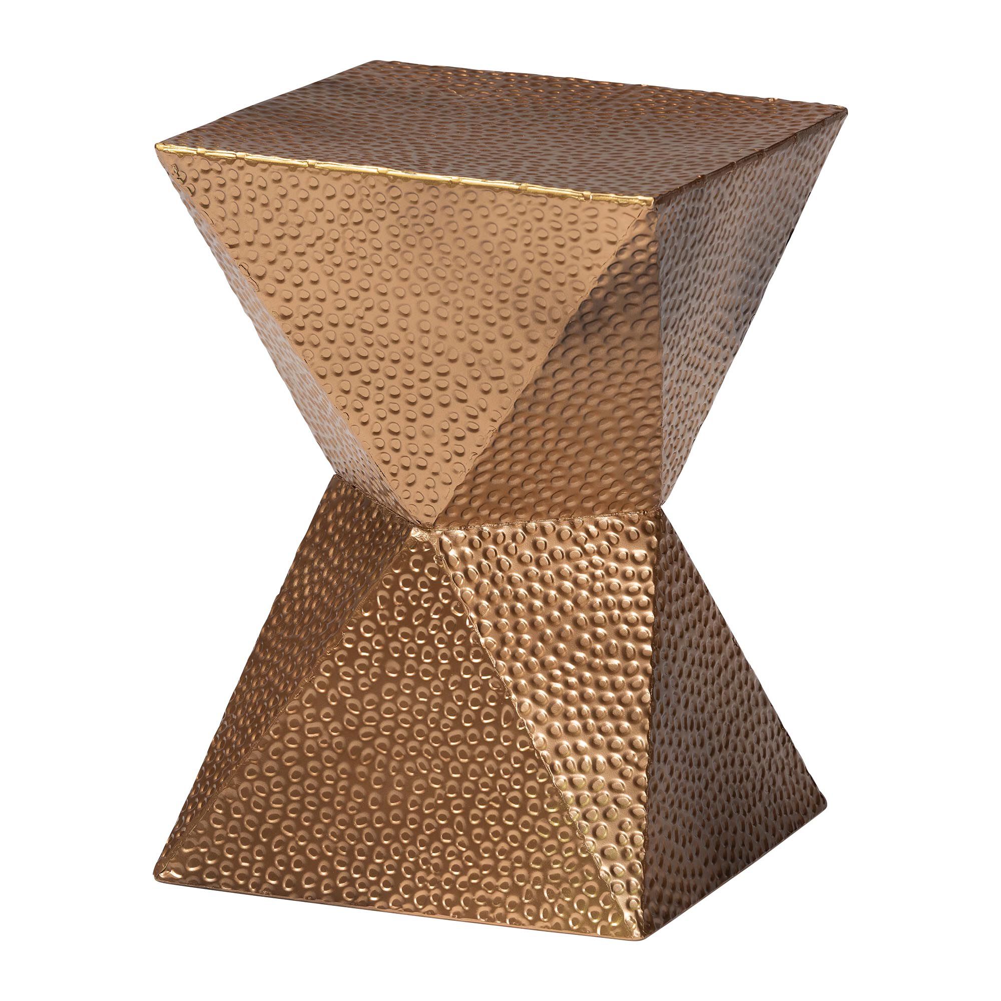Pacey Textured Metal Accent Table, BRONZE, alternate image number 1