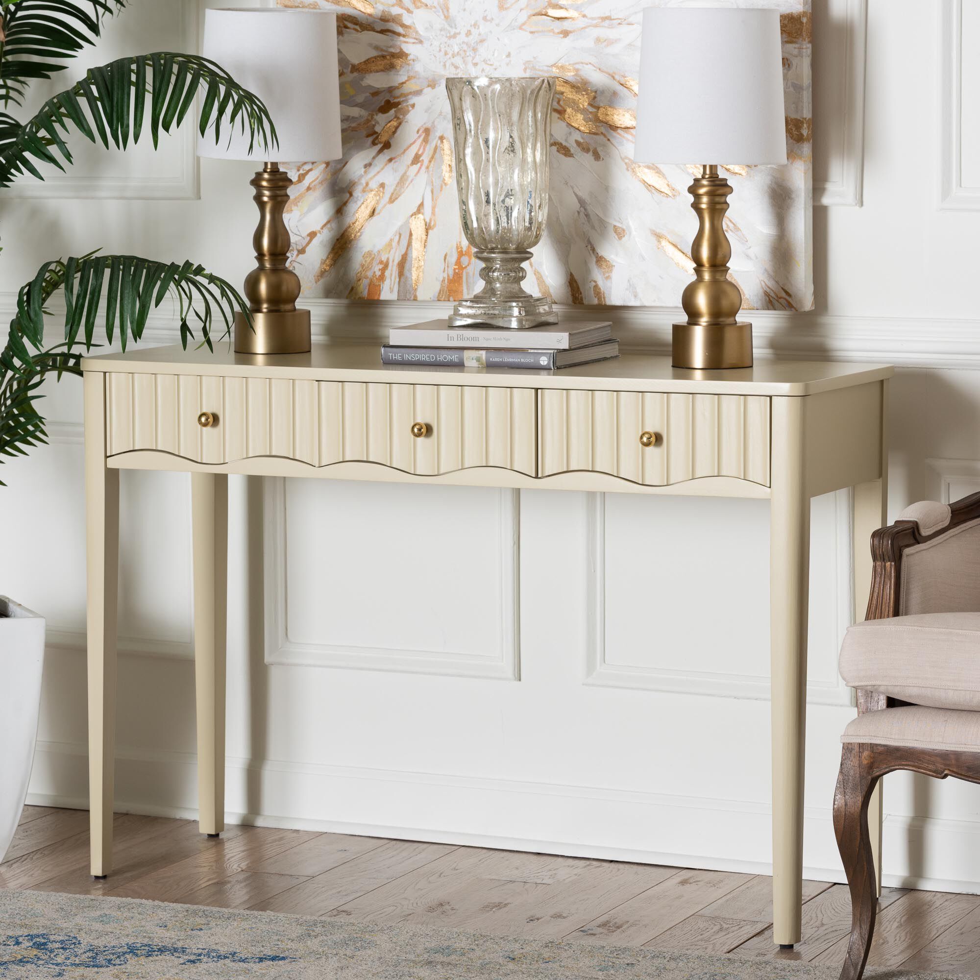 Leeba Console Table, BEIGE, hi-res image number 0