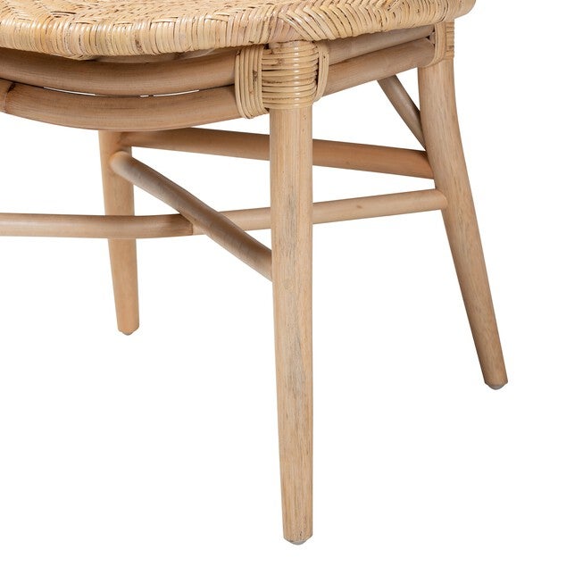 Osaka Modern Bohemian Natural Brown Rattan Dining Chair, , alternate image number 11