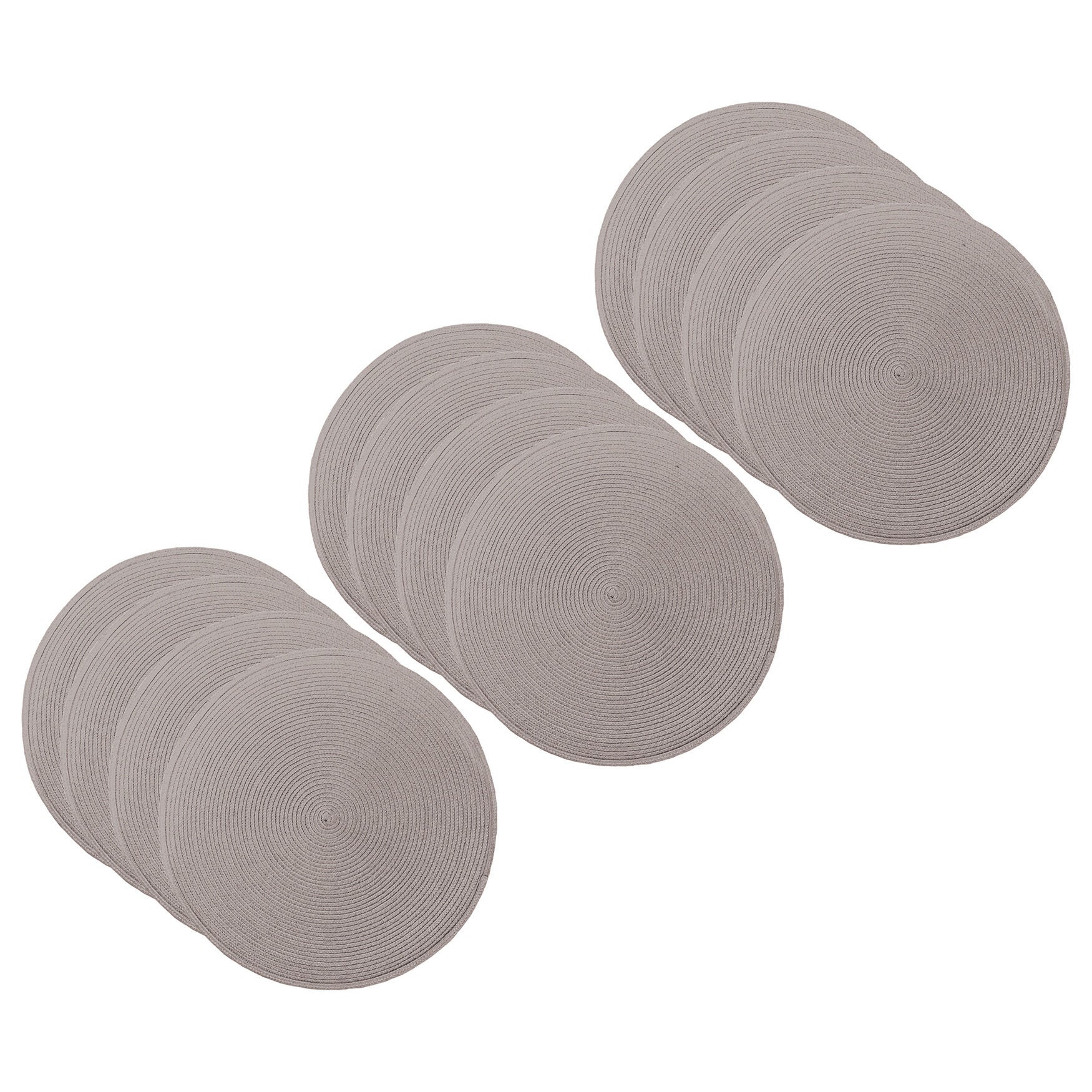 Woven Round Placemat, Set Of Twelve, TAUPE, hi-res image number 0