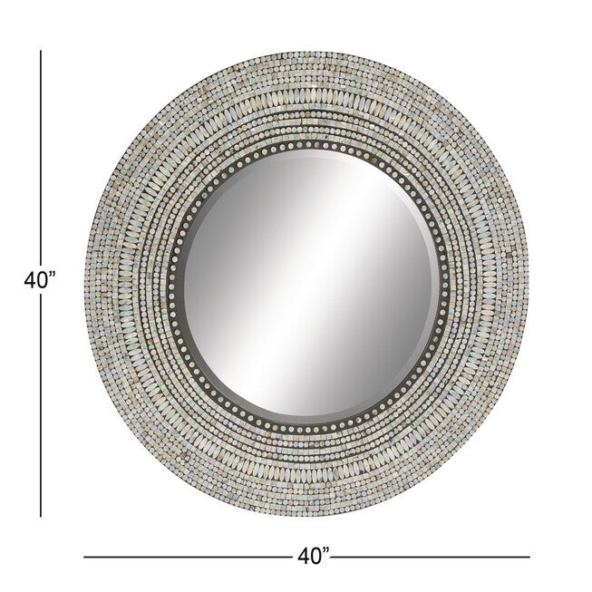 Grey Coastal Wood Wall Mirror, , alternate image number 4