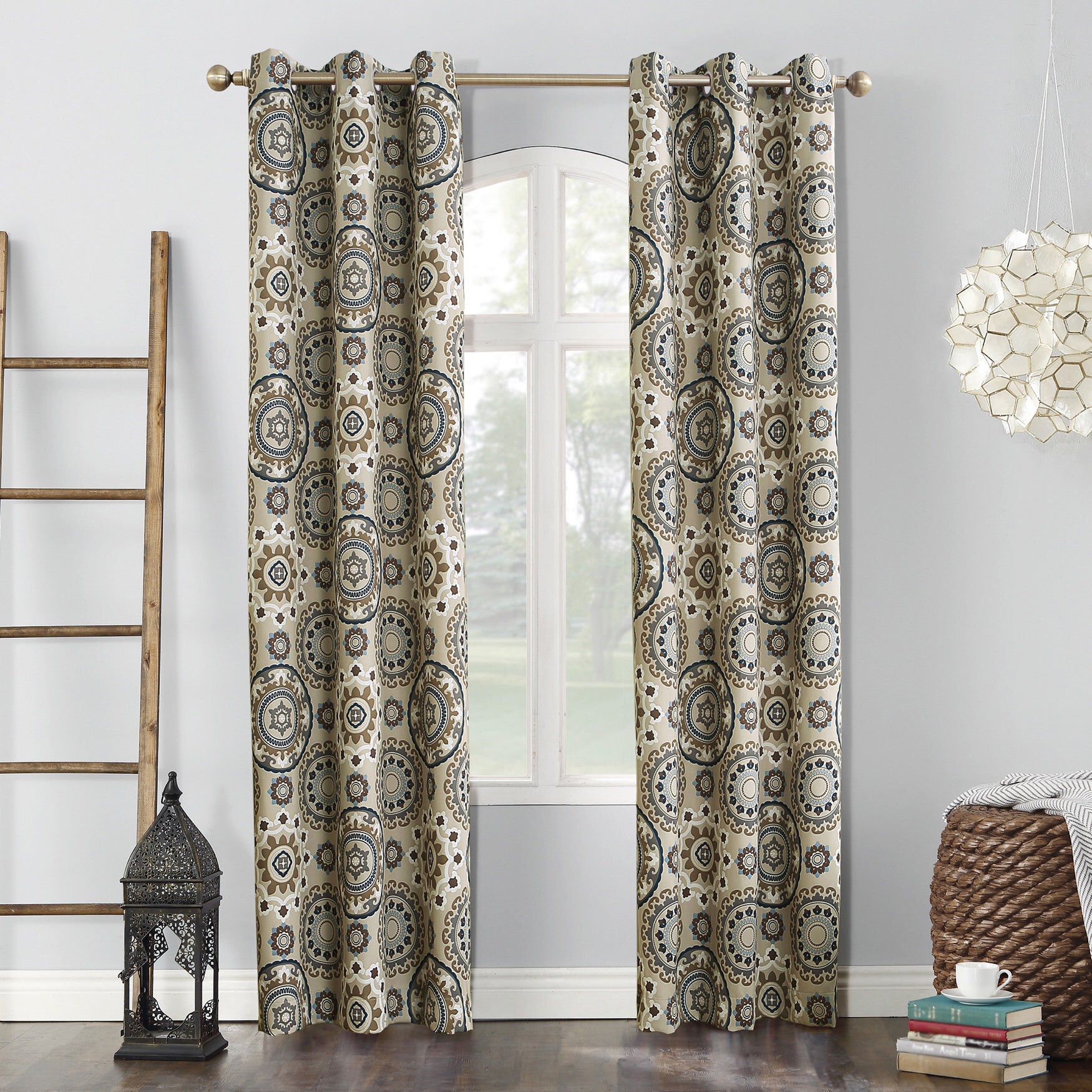 Sun Zero&trade; Blackout Nepal Grommet Panel, LINEN, hi-res image number 0