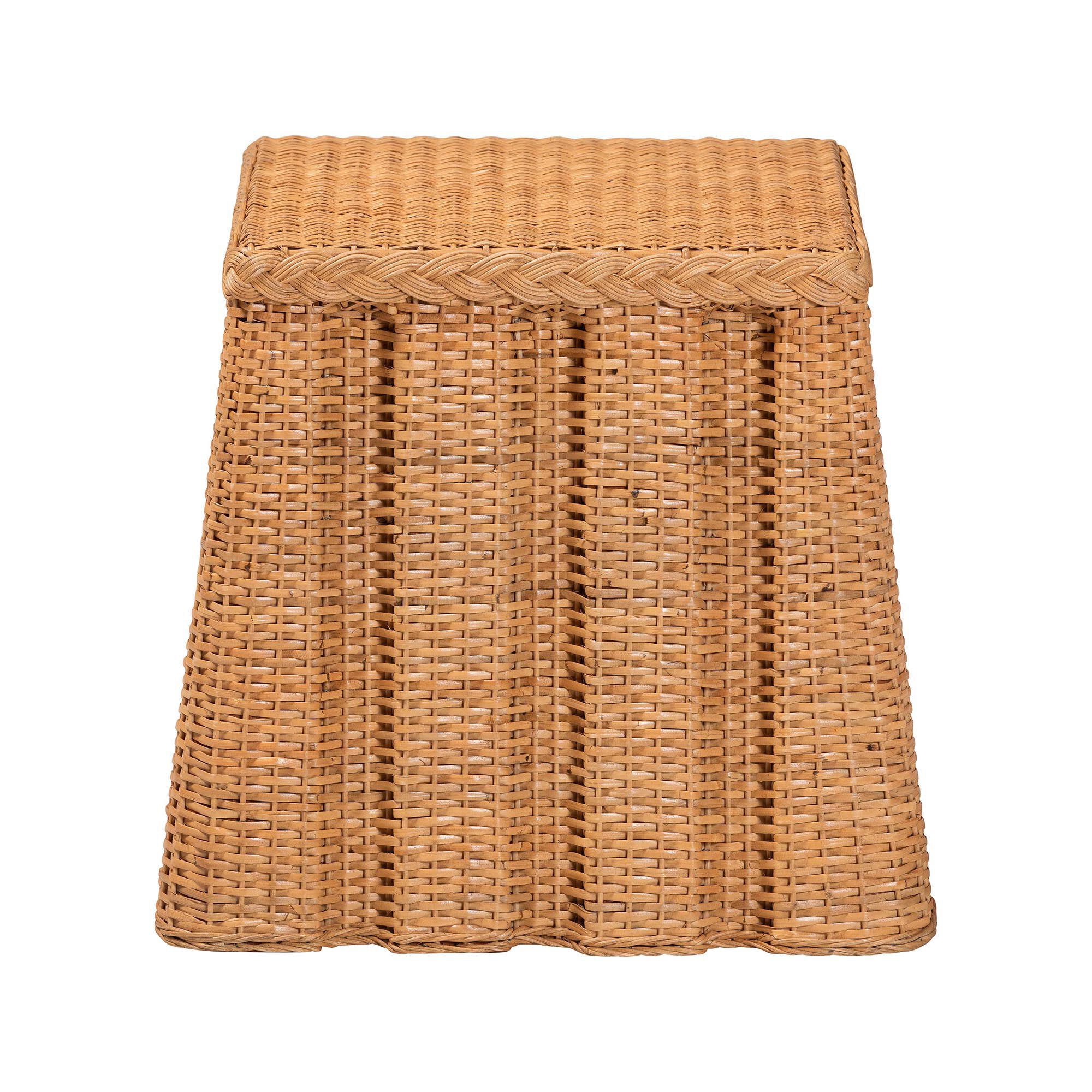 Andrea Natural Rattan End Table, HONEY, alternate image number 2