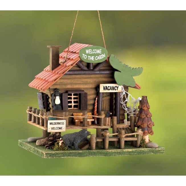 Rustic Woodland Cabin Birdhouse, , alternate image number null