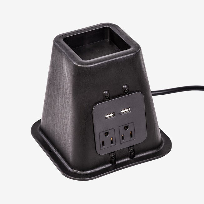 Set of 4 Bed Risers with Power Outlets & USB Ports, , on-hover image number 1