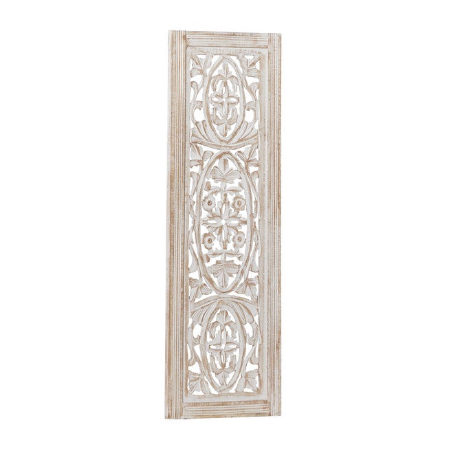 Cream Traditional Floral Mango Wood Wall Décor, , alternate image number 2