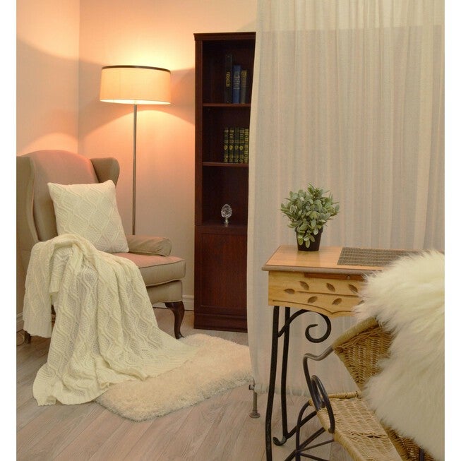 Versailles' Faux Linen Privacy Panel (48in x 72in), , on-hover image number 1