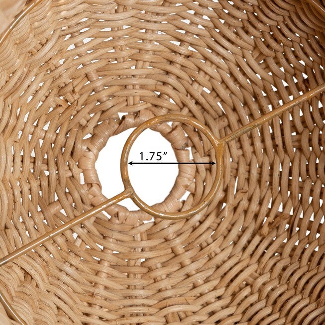 Semira Bohemian Natural Scalloped Rattan Pendant Lampshade, NATURAL, alternate image number null