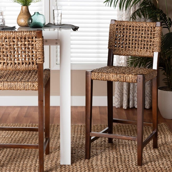 Alise Handwoven Seagrass Bar Stool, NATURAL, hi-res image number null