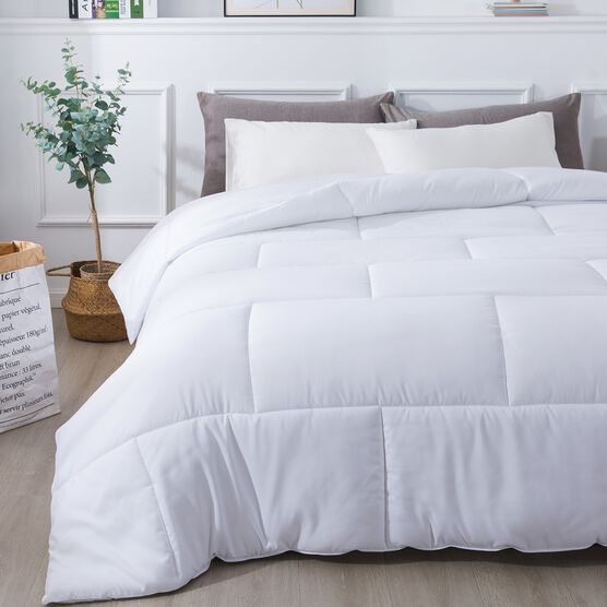 Subway Tile Down Alternative Comforter, White, , on-hover image number null