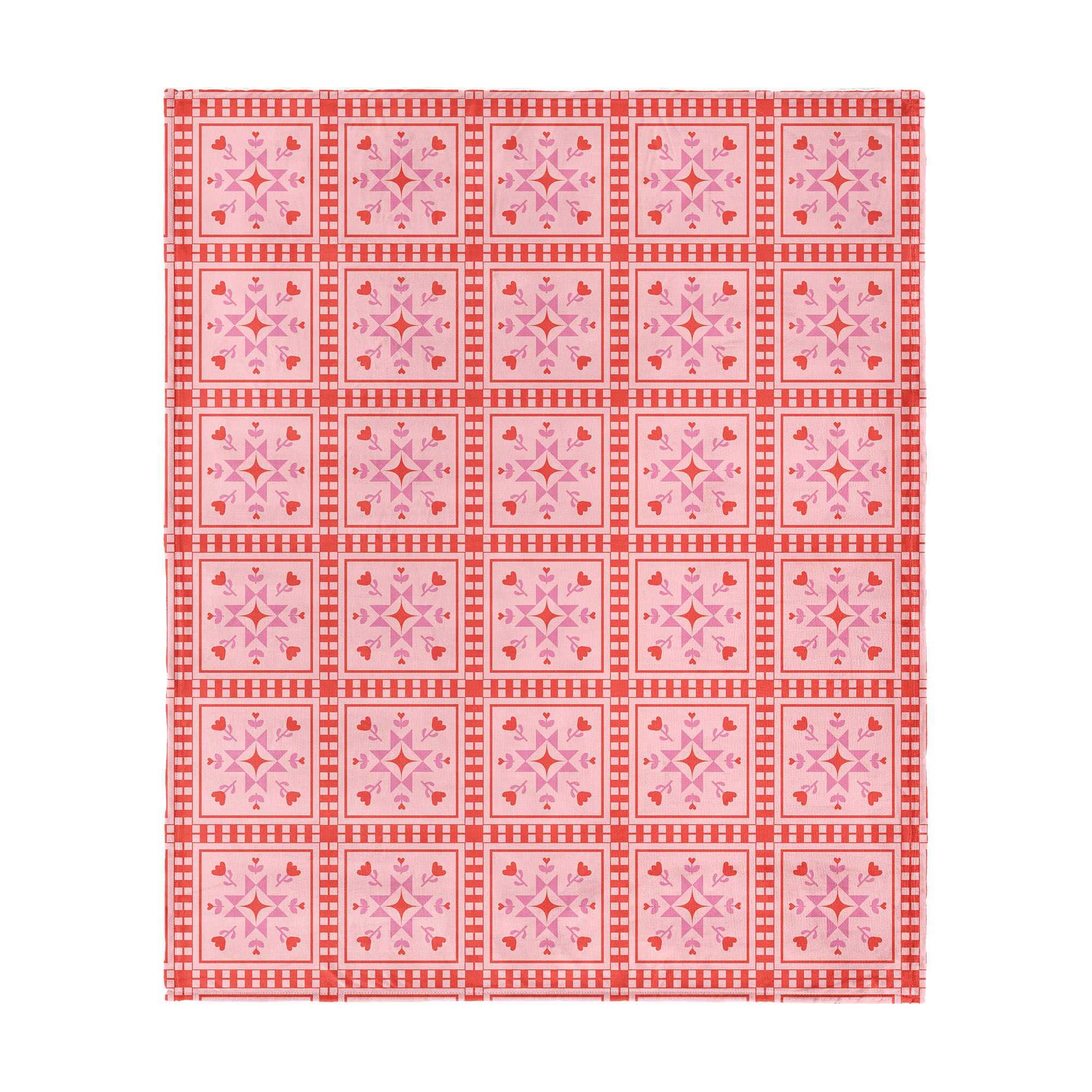 Valentine's Day Quilted Silk Touch Throw Blanket 50x60 Inches, RED, hi-res image number 0