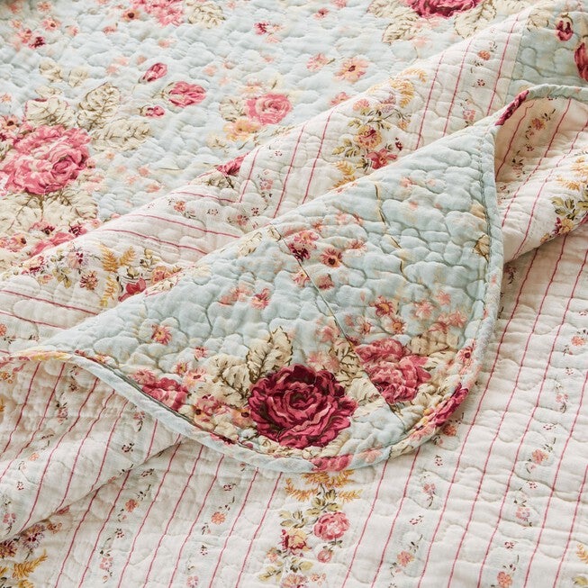 Antique Rose Throw Quilt, , alternate image number null