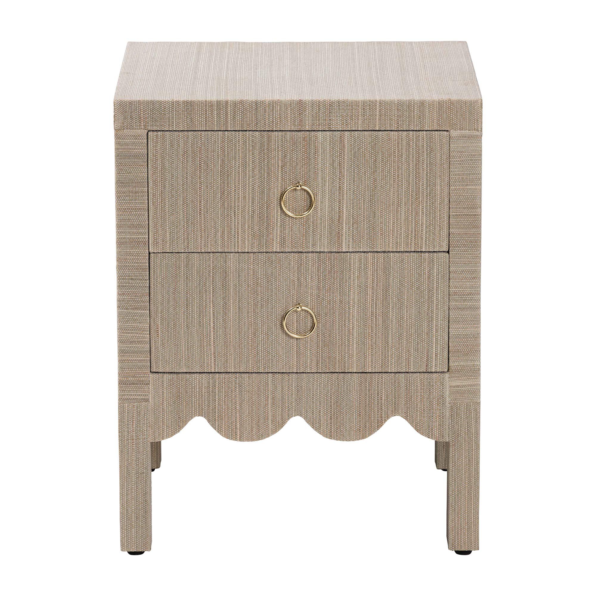 Juniper Grasscloth Nightstand, BEIGE, alternate image number 3