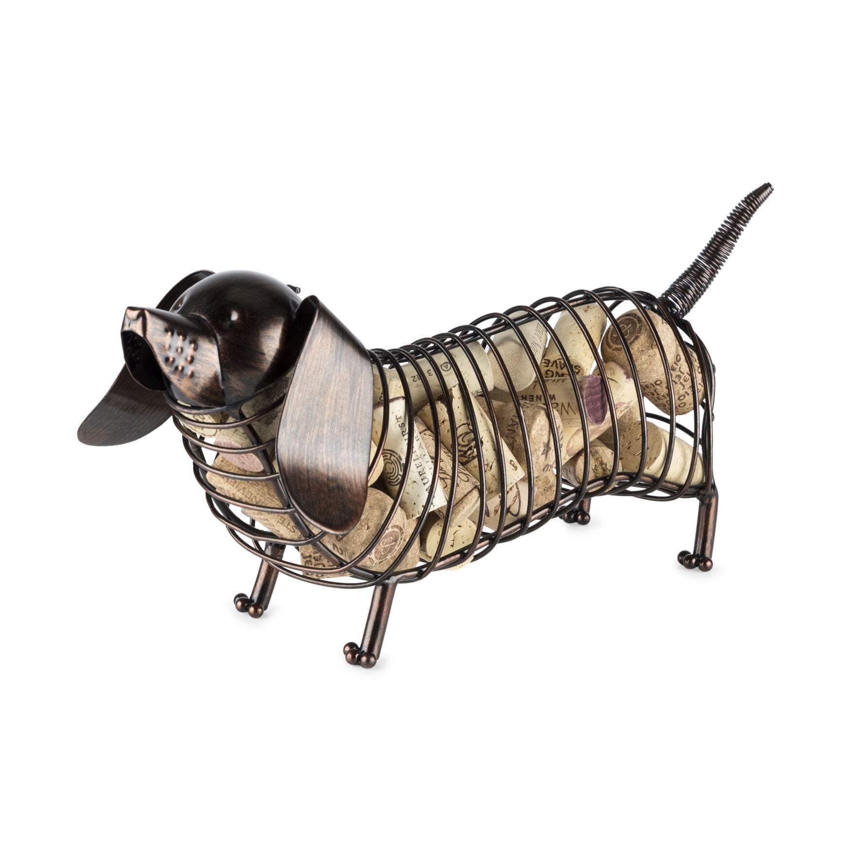 Woof Dachshund Cork Holder By True, METALLIC, hi-res image number 0