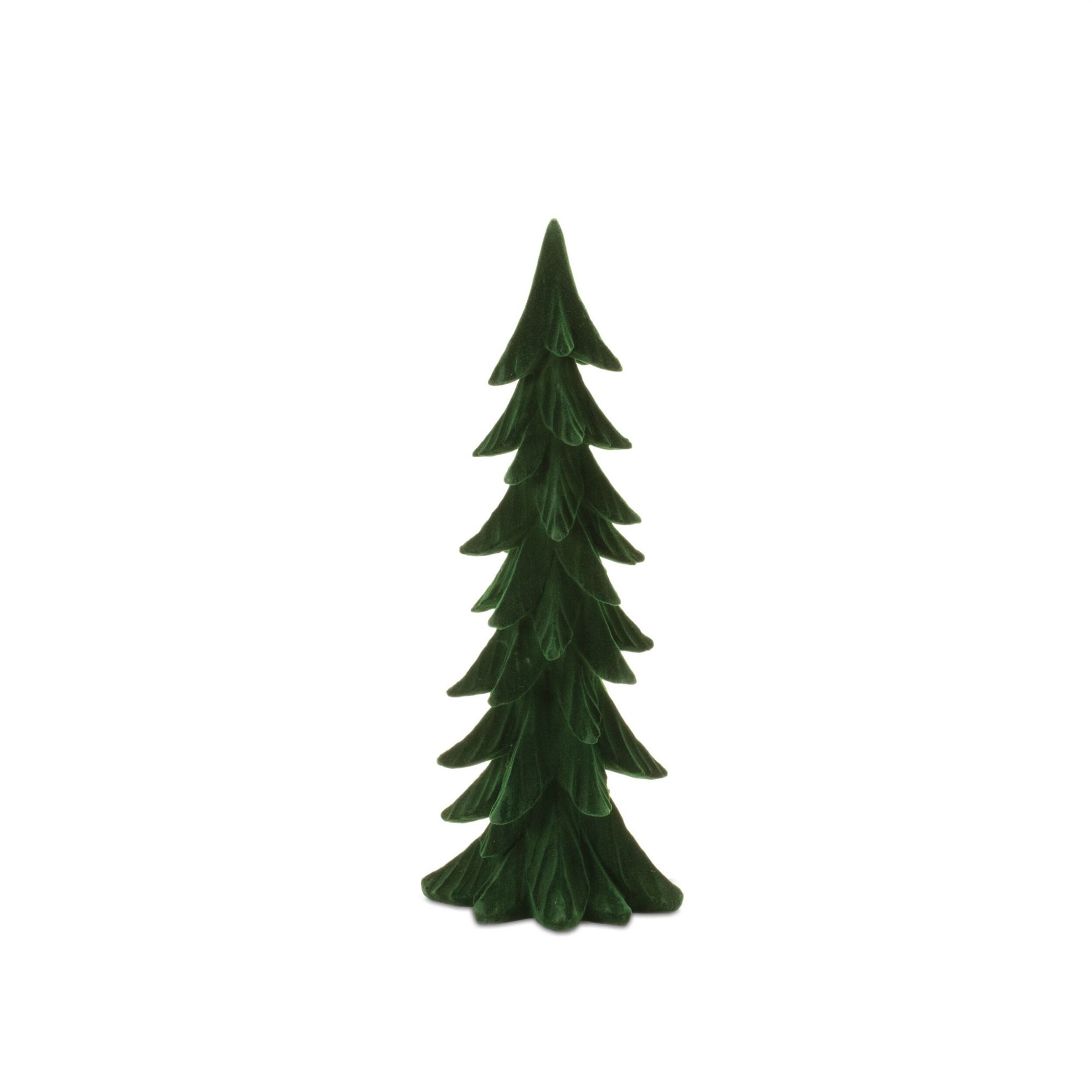 Velvet Pine Tree (Set of 3), GREEN, alternate image number 4