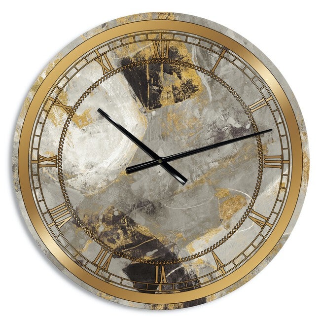 Glam Gold Desert Neutral Glam Wall Clock, , alternate image number 1