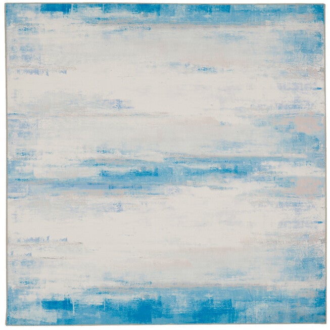 Washable Tiana Ivory/Blue Rug, IVORY, hi-res image number 0