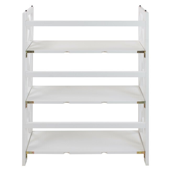 Montego 3-Shelf Folding Bookcase - White, , alternate image number 3