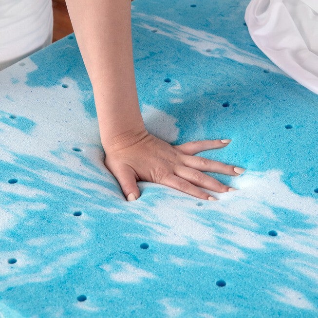 SensorPEDIC 2-Inch Gel Swirl Memory Foam Mattress Topper, , alternate image number null
