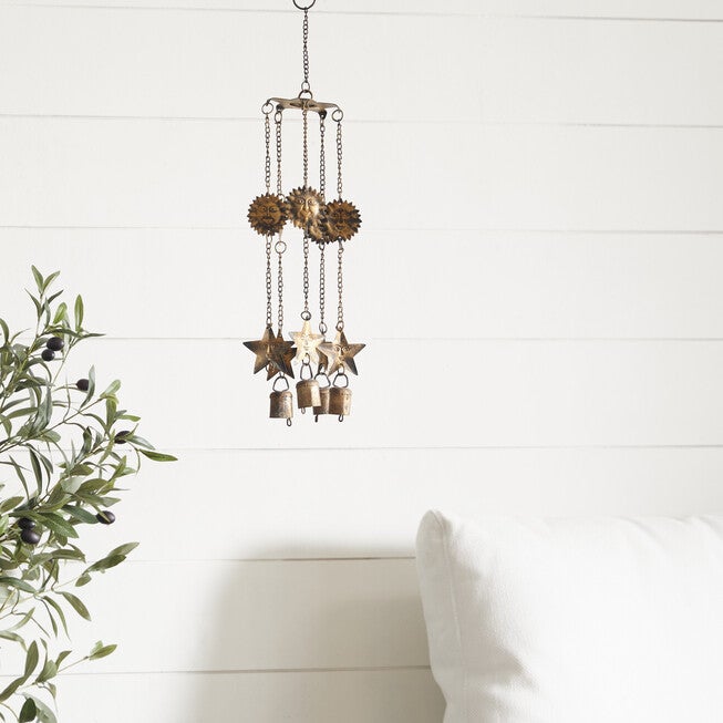 Brass Metal Eclectic Windchime, , alternate image number 6