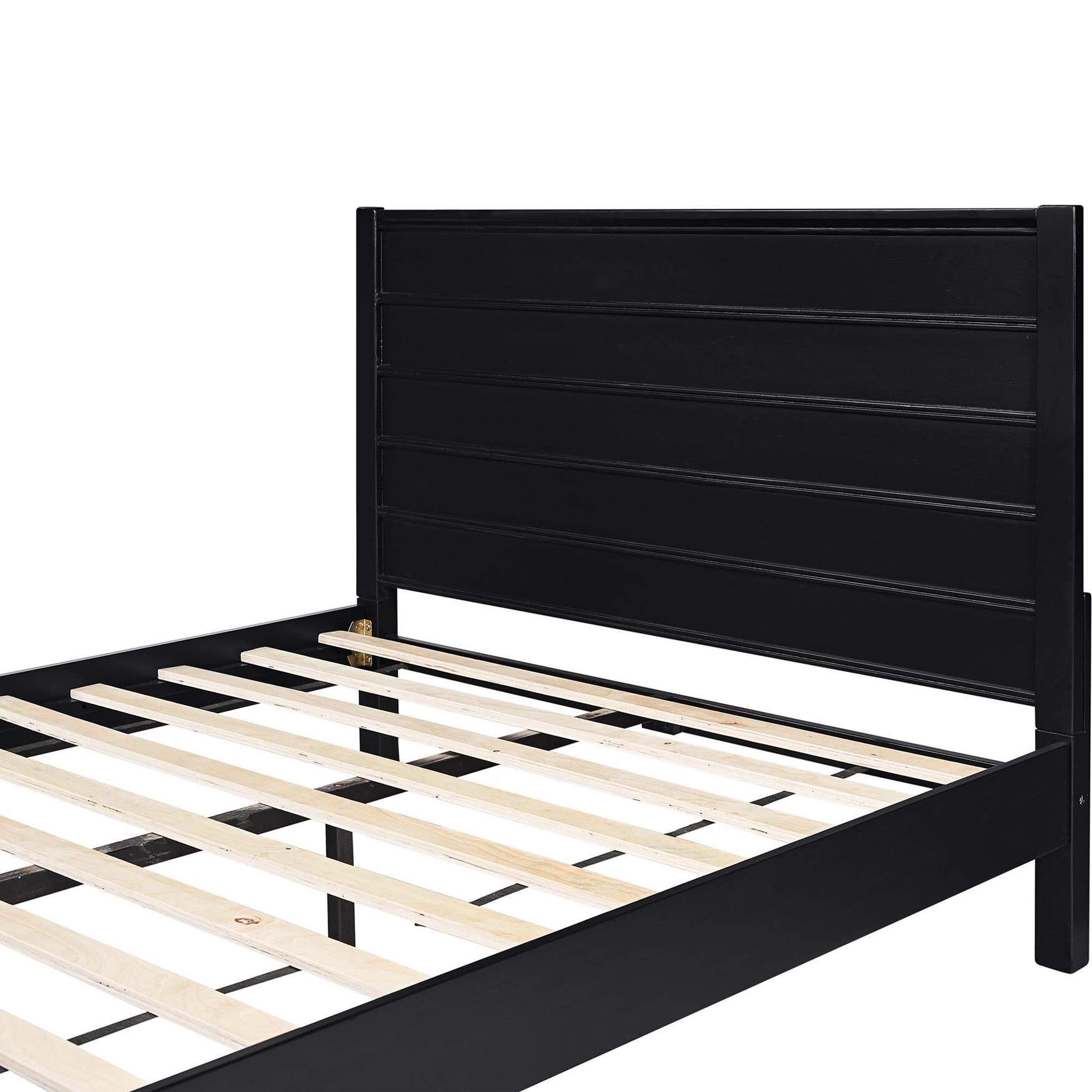 Caroline Wooden Platform Bed in Oak, King, , alternate image number 13