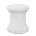 White Fiber Clay Contemporary Stool, , on-hover image number null