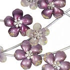 Purple Metal Glam Floral Wall Decor, , alternate image number null
