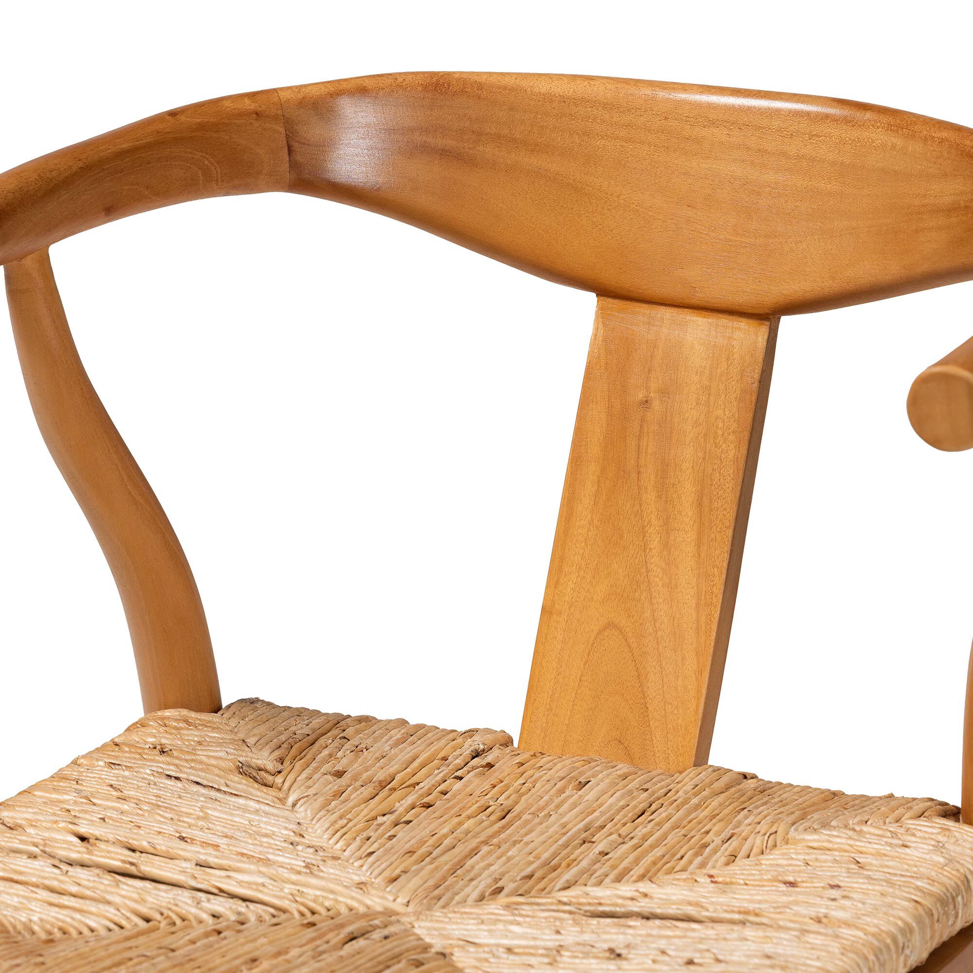 Fika Dining Chair with Woven Seagrass Seat, HONEY, alternate image number 5