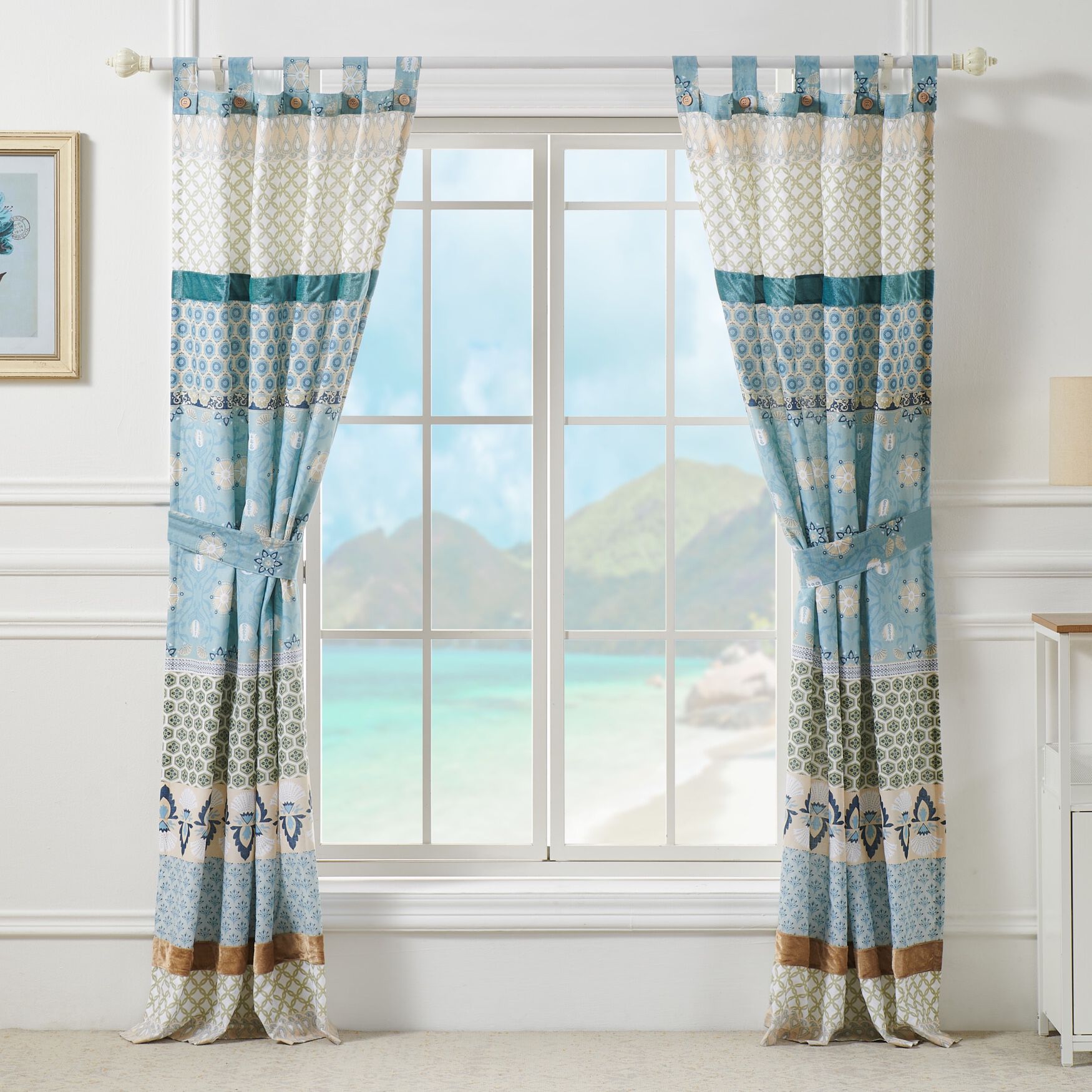 Thalia Curtain Panel Pair , , on-hover image number 1