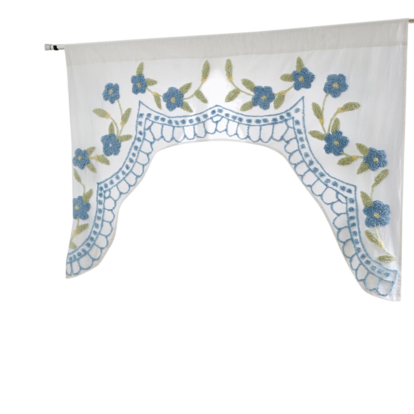 Bloomfield Collection in Floral Design 100% Cotton Tufted Chenille Valance , , alternate image number 2