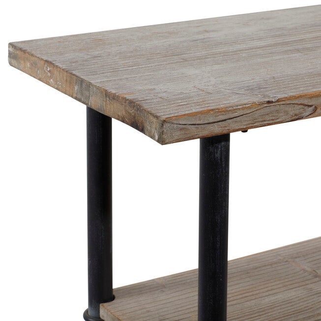 Brown Industrial Wood Console Table, 32 x 48, , alternate image number null