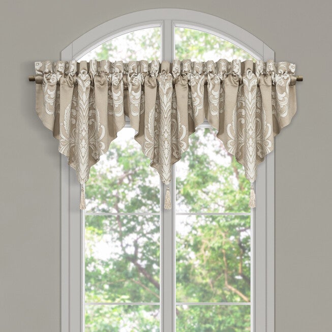 Potenza Sand Window Ascot Valance, SAND, hi-res image number null