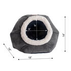 Gray Velvet Cat Bed, , alternate image number null