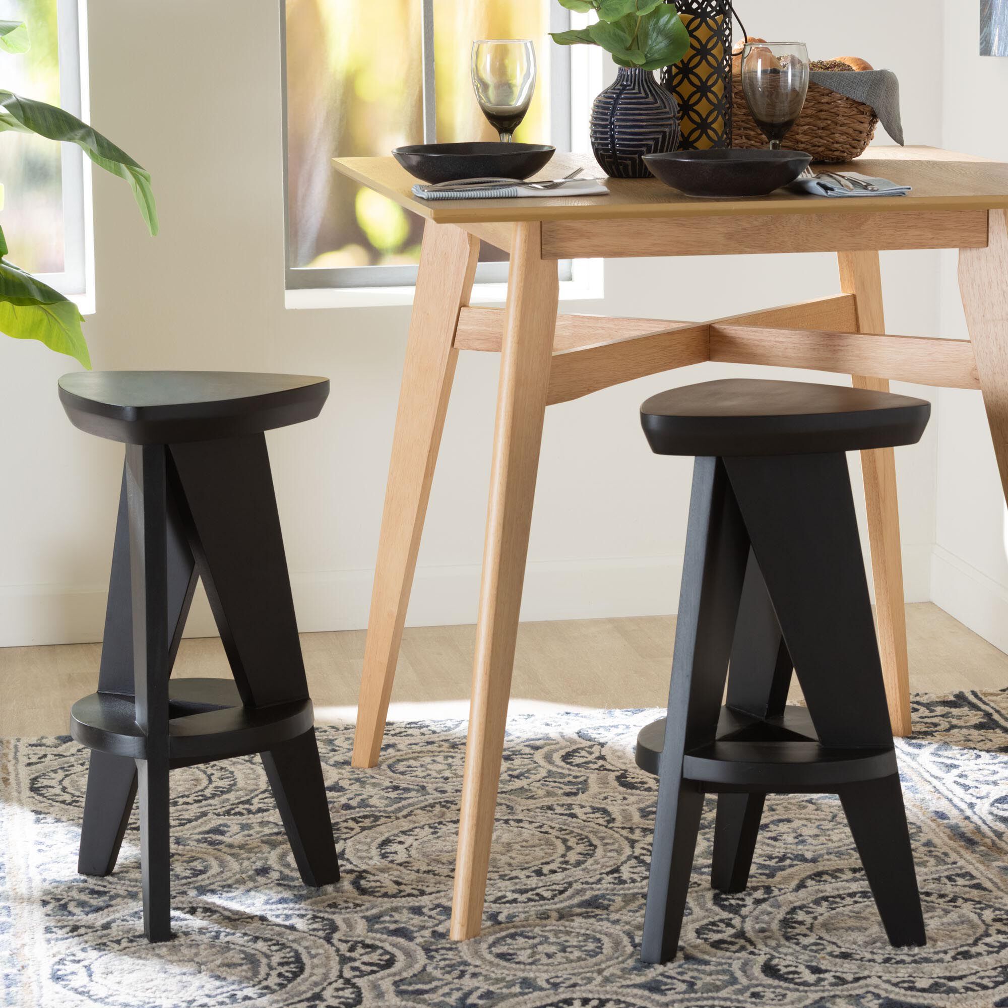 Roy Wood Counter Stool, BLACK, hi-res image number 0