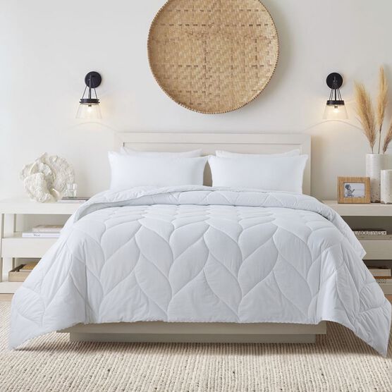Antimicrobial Cotton Down Alternative Comforter Comforters, WHITE, hi-res image number null