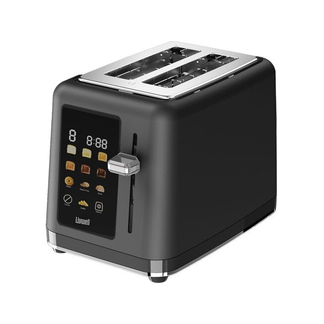 Livwell Matte Black 2-Slice Smart Touch Toaster, MATTE BLACK, hi-res image number null